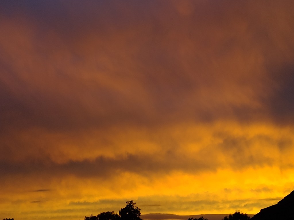 Sommersonnenuntergang in England